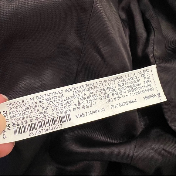 Zara Black Double-Breasted Coat - Picture 8 of 8